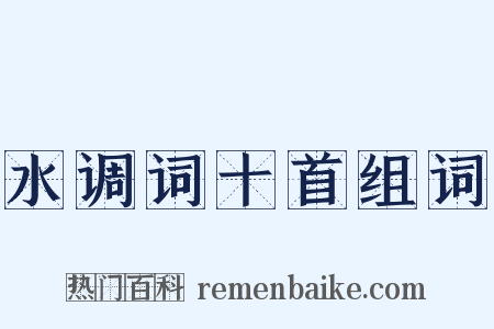 水调词十首组词是什么意思的图片